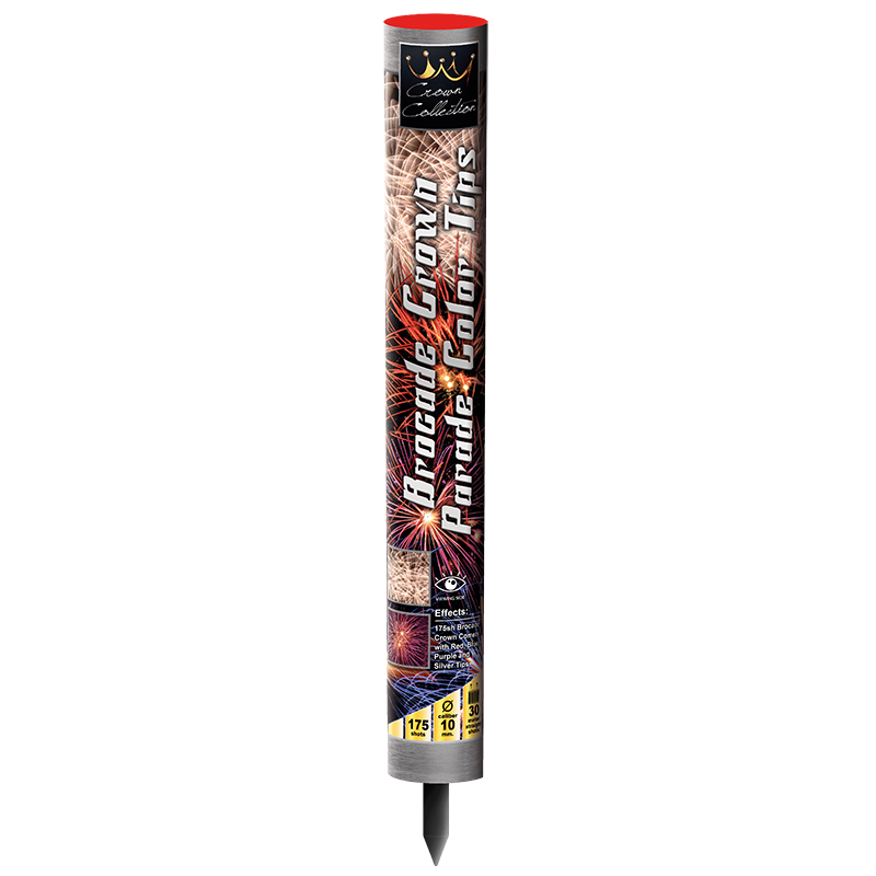 RK Brocade Crown Red/Blue/Purple/Silver Parade