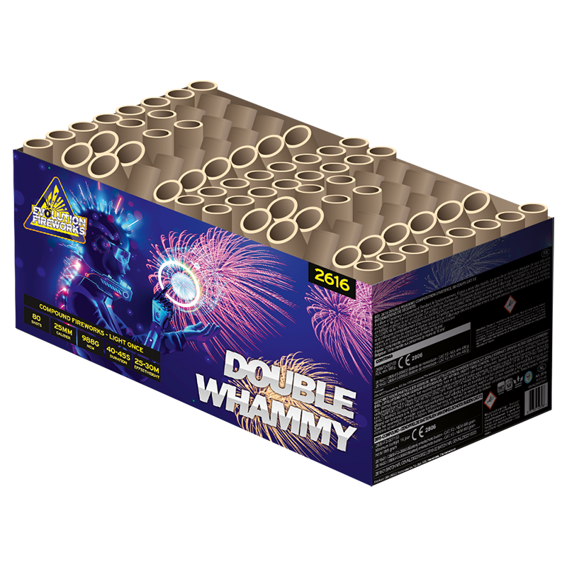 Double Whammy 80 shots 25mm