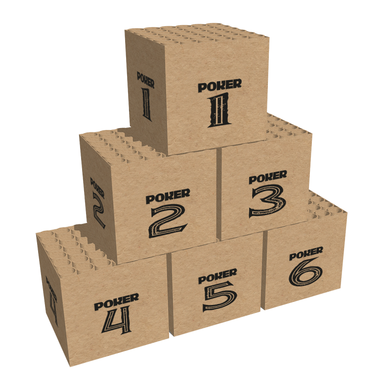 Poker Cakes 6 ass. 36 shots 1"