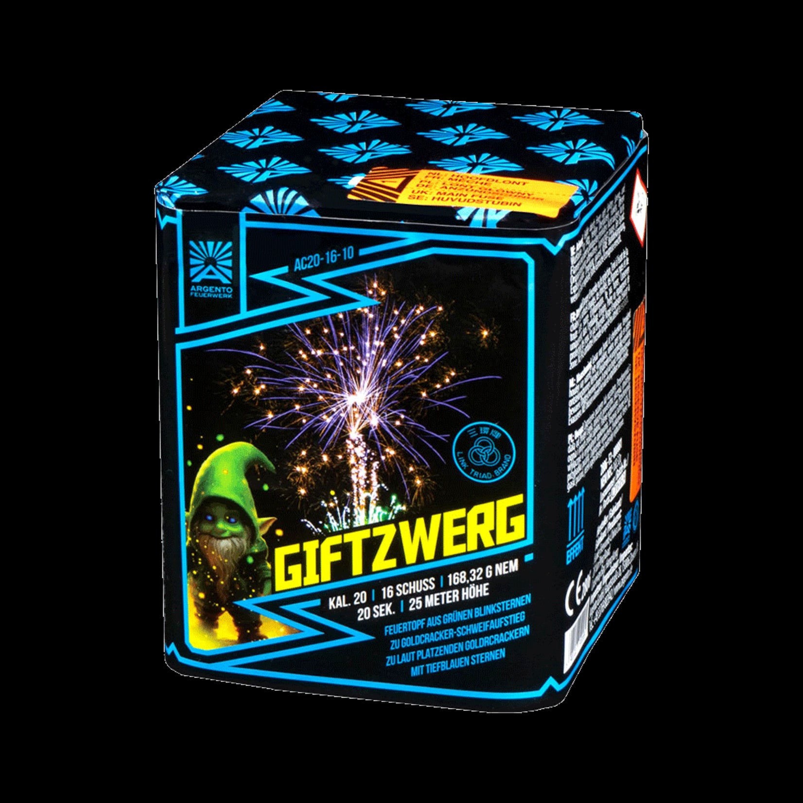 Argento Vuurwerk Giftzwerg 16 shots
