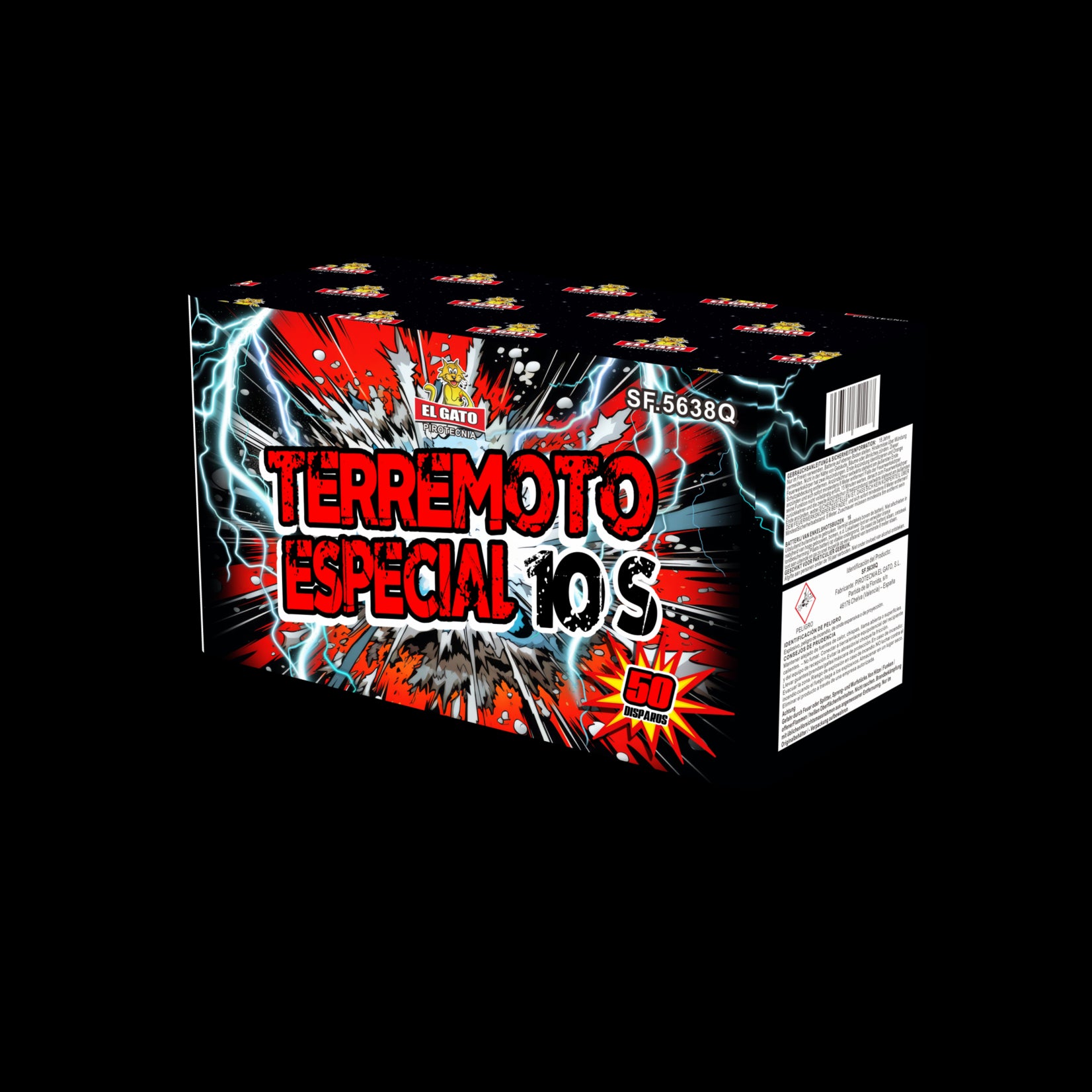 El Gato Vuurwerk Terremoto Especiale 10s (batch25) 50 Shots