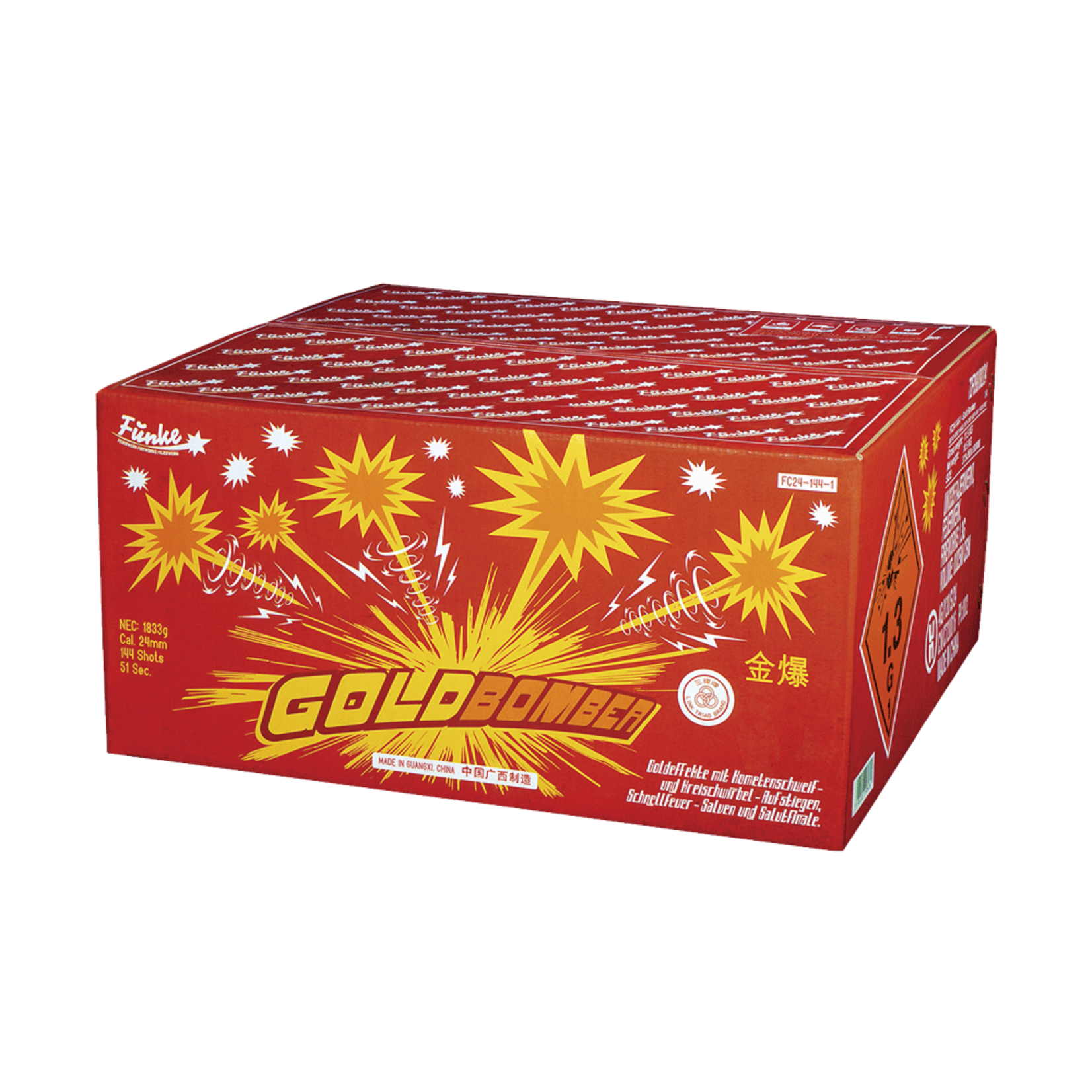 Funke Fireworks Goldbomber 144 shots