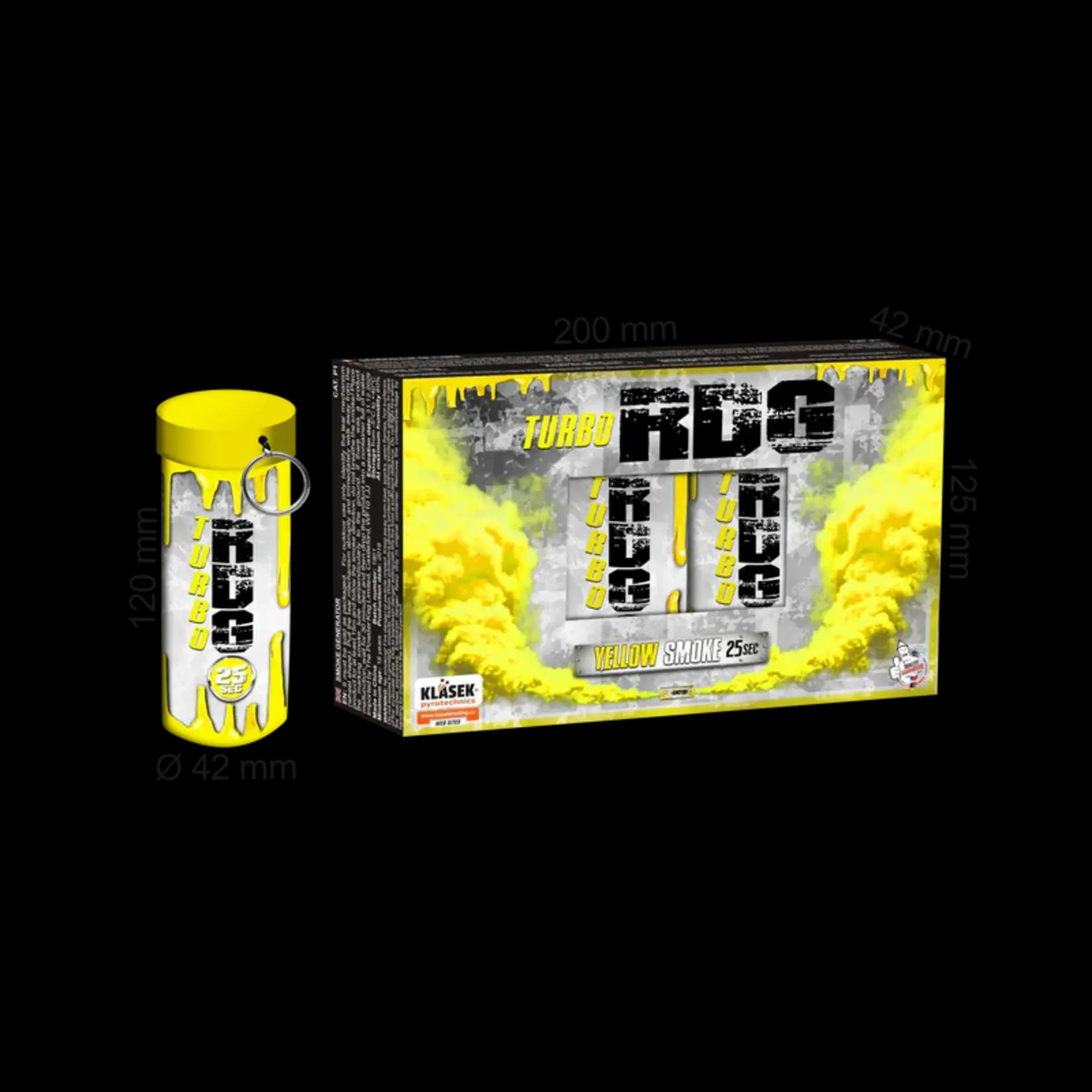 Klasek Turbo Smoke Tube Gelb 5st.