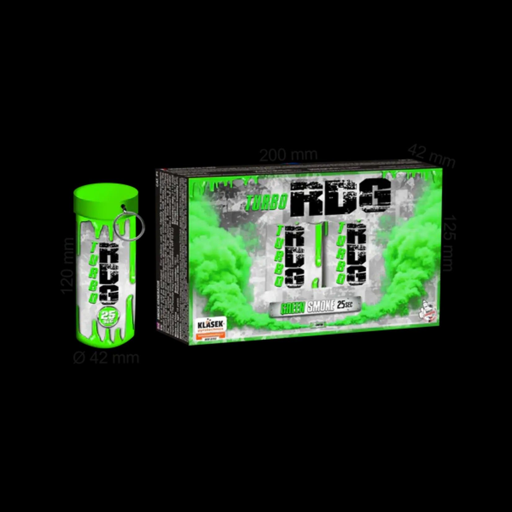 Klasek Turbo Smoke Tube Grün 5st.
