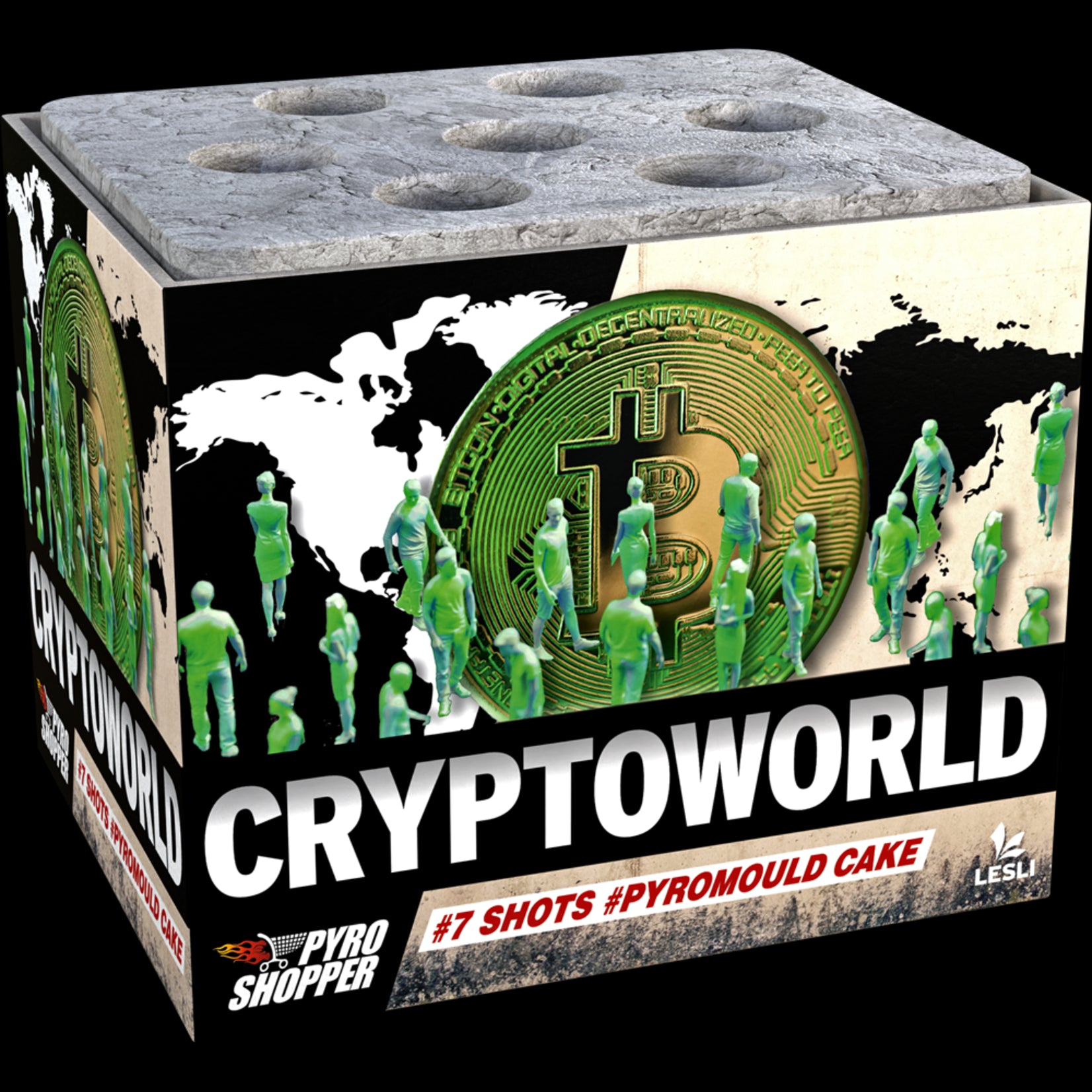 Lesli Vuurwerk Cryptoworld 7 schuss