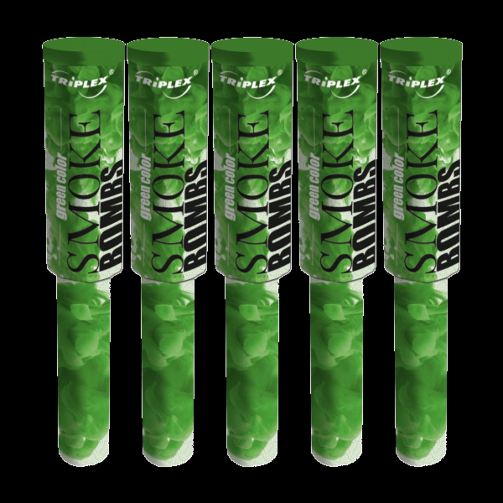Triplex Fireworks Smoke Green With Handel 5st. T1