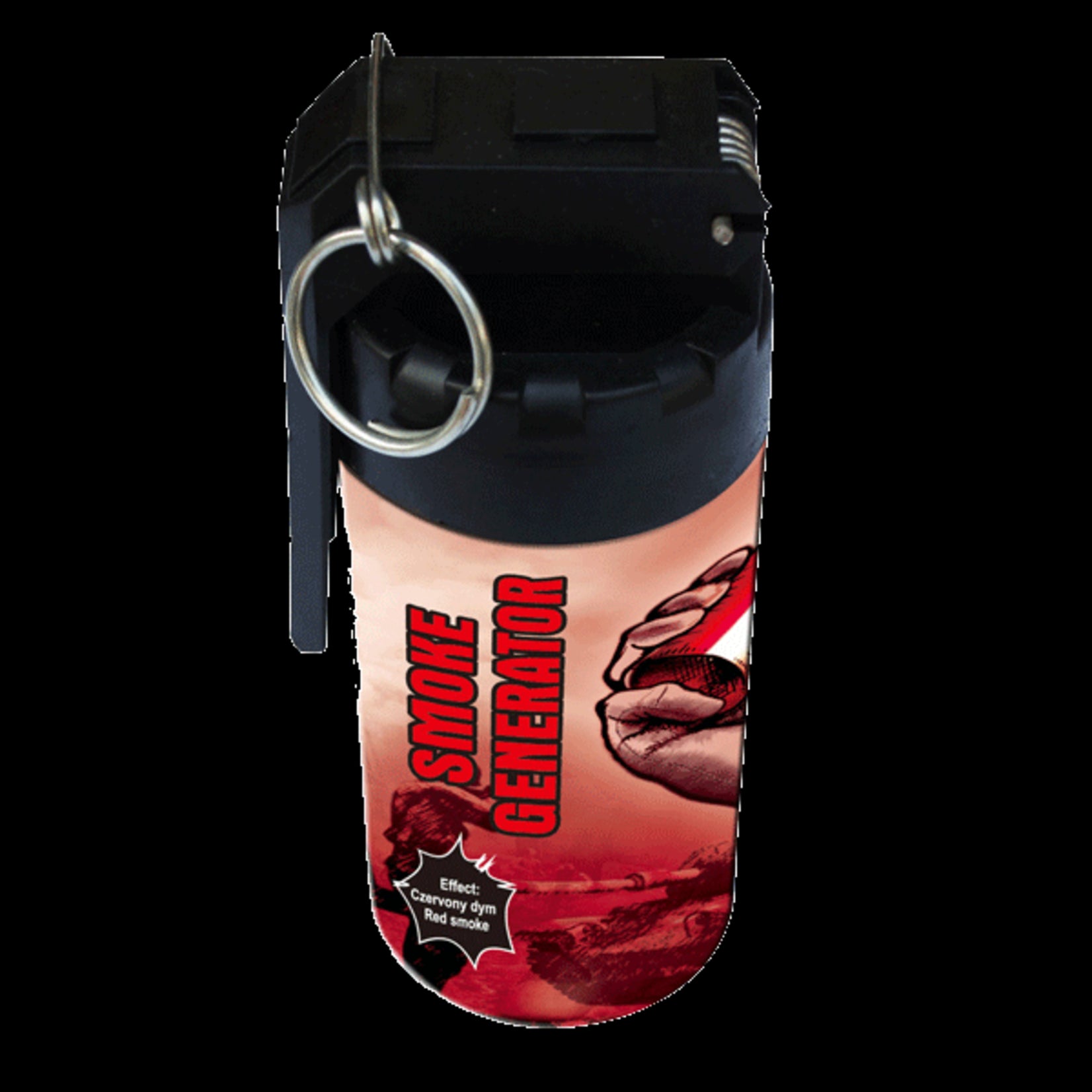 Triplex Fireworks Smoke Red Can 15CM P1