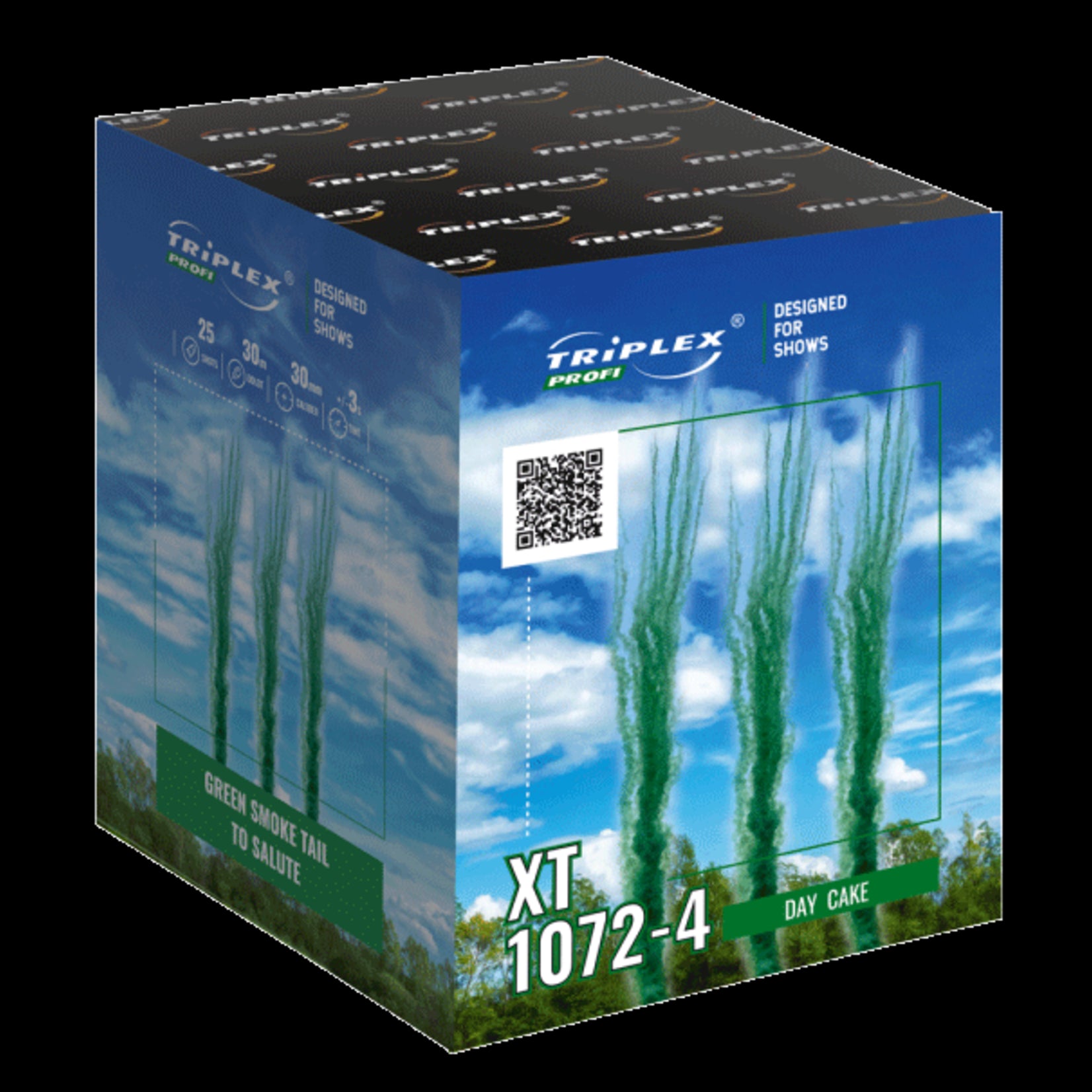 Triplex Fireworks XT1072-4 Day Cake Green